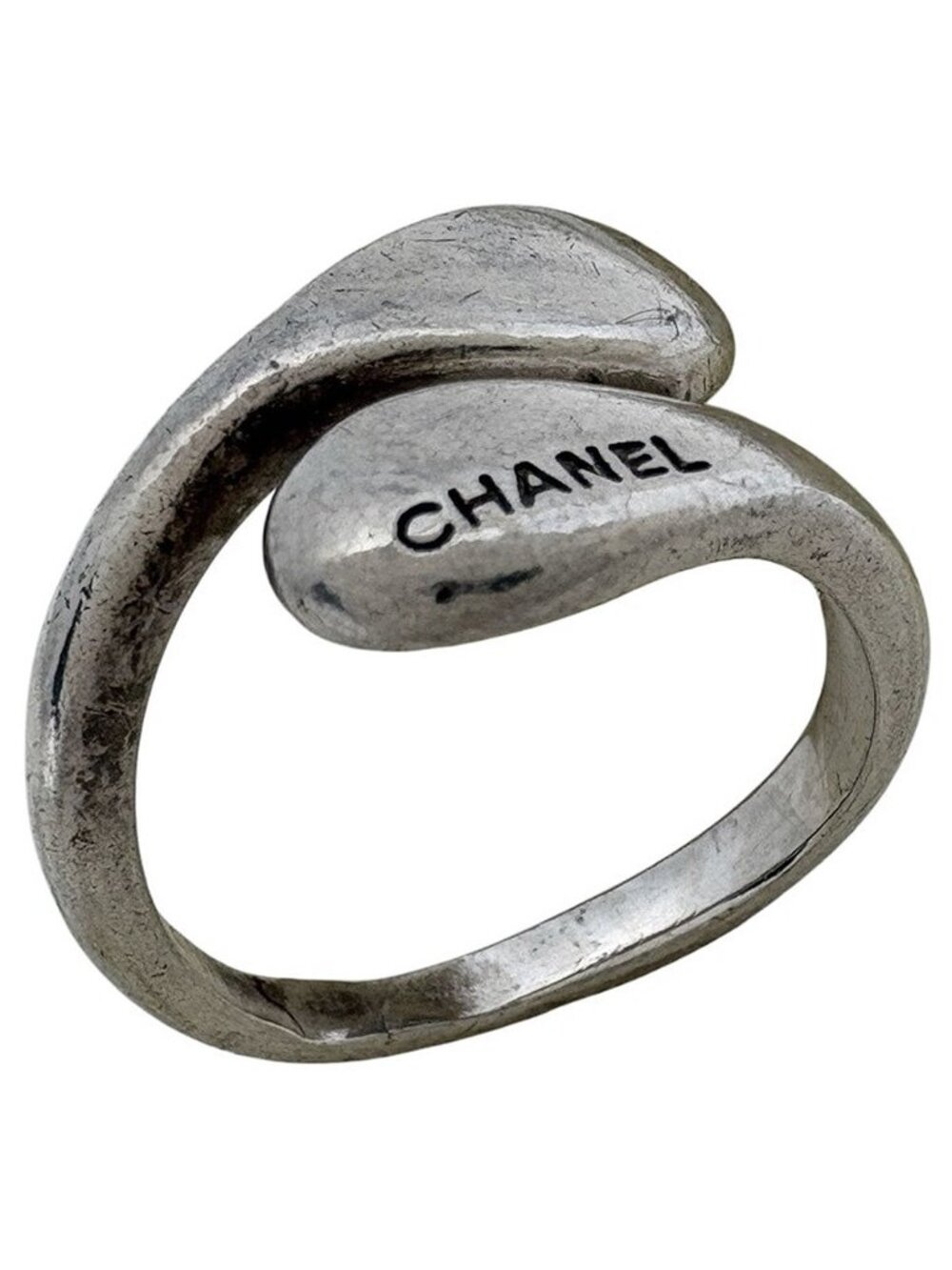 Chanel Logo Ring .5 925 Sterling Silver